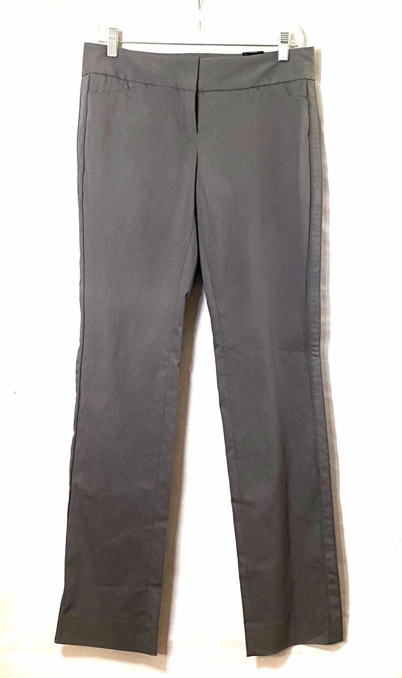 The Limited Exact Stretch Simply Straight Pants Size 6R Gray Full Length NWT